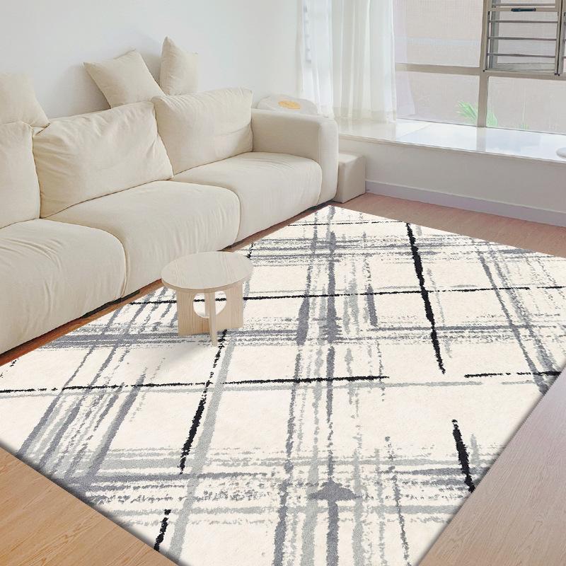 

Коврик для гостиной, абстрактный большой мягкий моющийся ковер для дома, нейтральный современный низкий плюшевый ковер для спальни 160*230cm