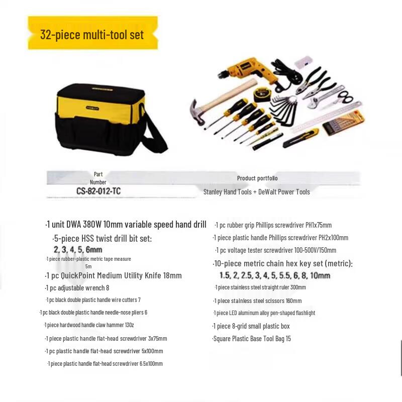 STANLEY 32-Piece Home Repair Tool Kit