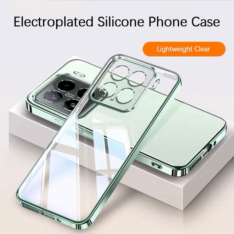 Original Thin Phone Case for Xiaomi  17T Pro 15 15T Pro Ultra 15Pro 15Ultra 15TPro 5G Clear Plating Silicone Soft Back Cover
