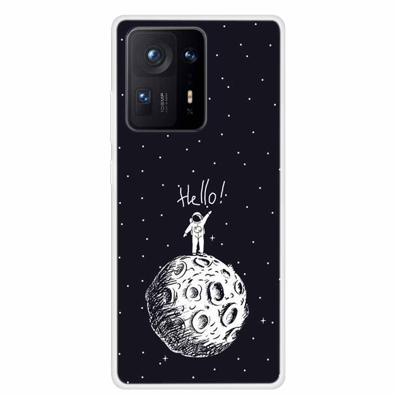 For Xiaomi Mix 4 Case Luxury Soft Silicone Back Cover Phone Case For Xiaomi Mi Mix4 Coque TPU Cartoon 2106118C Fashion Funda