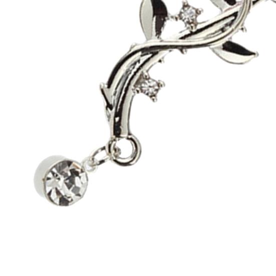 Boucles d'oreilles Magnifiques Boucles d'oreilles Grimpantes Rampantes Rose Fleur Branche