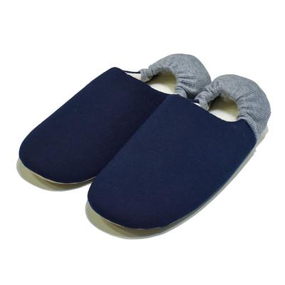 Hippo Room Medium [Kurashi Kikaku] Durchstichfeste Schuhe, Marineblau/Grau,