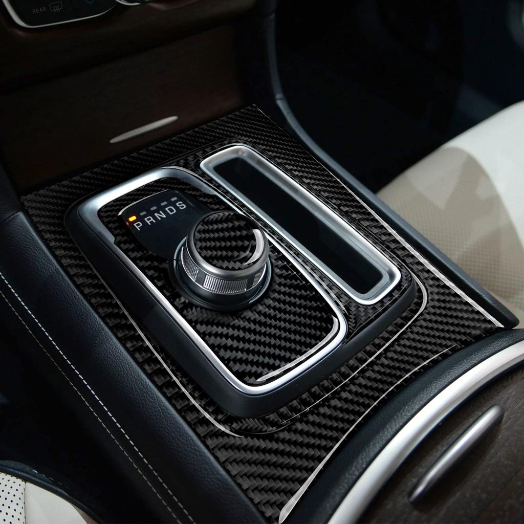 BRMYL Auto Schalthebel Panel Aufkleber 2015-2023 Chrysler 300 / 300C / 300S / Limited/Base Zubehör Kohlefaser Innenraum Aufkleber