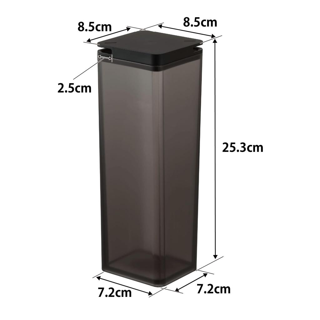 Yamazaki Tower Slim Water Pitcher with X X Dishwasher Cold Water Product Number 10238 1.2L Splash-Proof Filter, Dual-Pour, Black, W8.5 D8.5 H25.3cm,