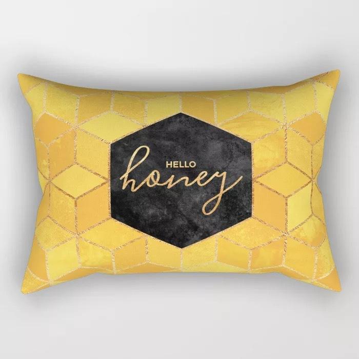Geometric Letter Peach Leather Velvet Pillowcase Office Car Pillowcase