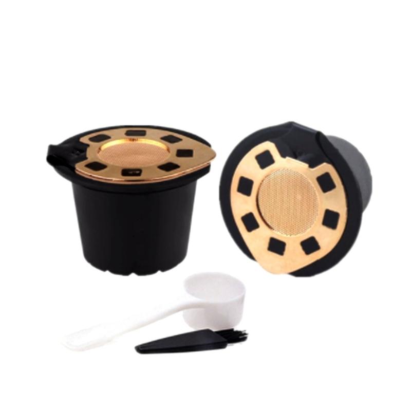 4pcs Reusable Coffee Pods with Stainless Steel Lid Coffee Machine Brewing Tool Practical Espresso Maker Accessories