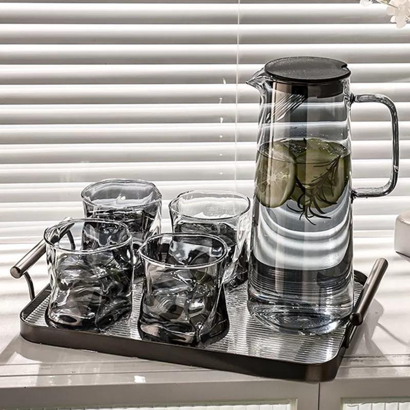 High Temperature Resistant Glass Water Kettle Cup Set