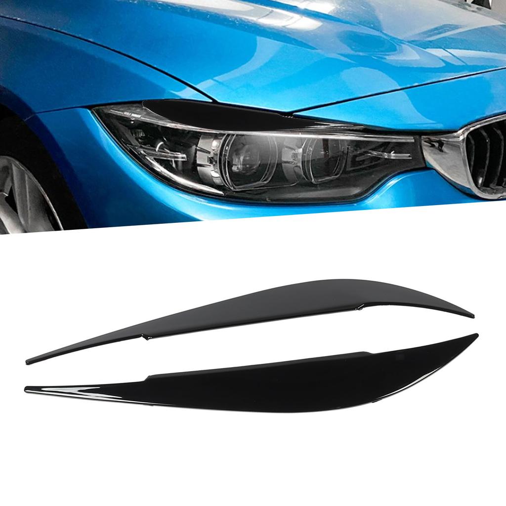 1Pair Headlight Eyebrow Colorfast Rugged Stylish  ive Headlight Eyelids Cover for 4 Series F32 F33 F36