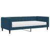 Vidaxl Sofa Z Materacem Do Spania, Niebieska, 90X200 Cm, Aksamit