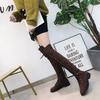 Lace-up Knee High Shaft Shoes Woman New In Above Over The With Laces Thigh Long Boots for Women Cosplay Spring Autumn