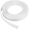 BENECREAT 5.5 Yards White Awning Rail Piping, 8mm Double Flap Awning Tent Piping Insert with Solid PVC Core for Rv, Tarps, Camping Tent Accessories