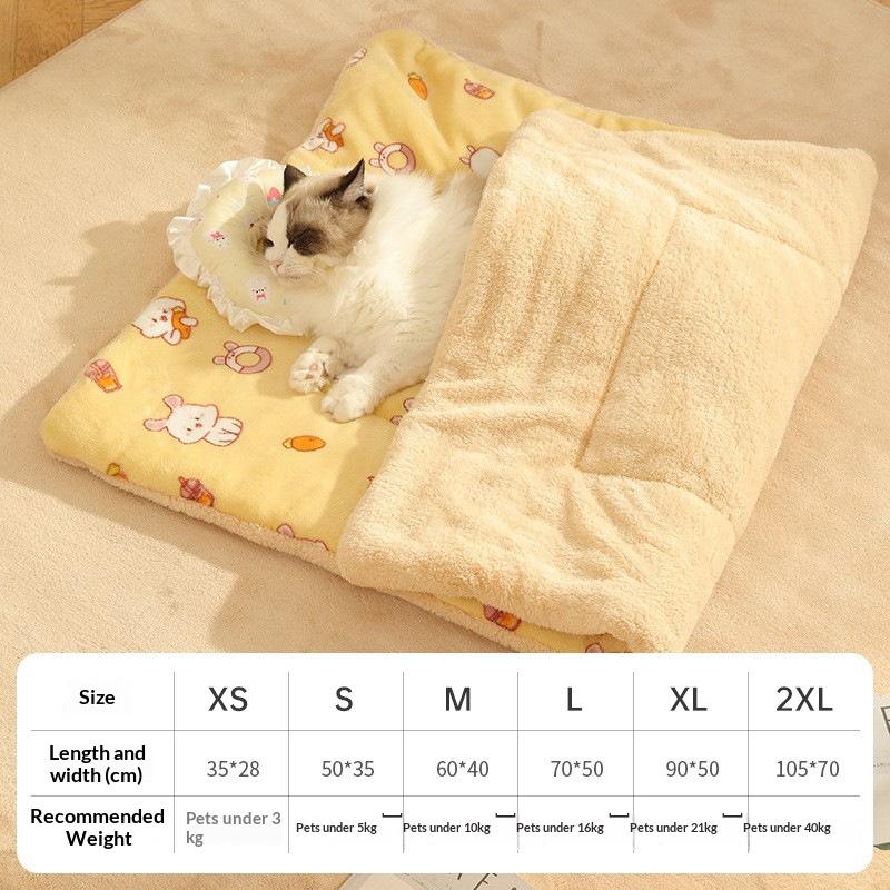 Flannel Rabbit Cloud Teddy Bear Blanket Pet Mat Winter Warmth Blanket for Dogs and Cats