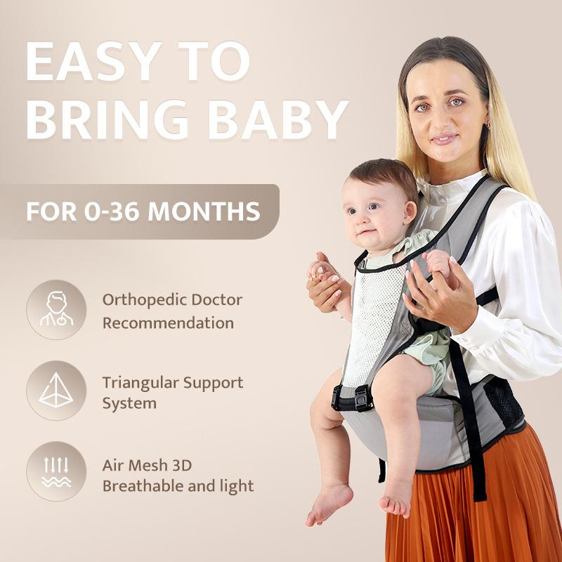 

High Quality Easy To Put Comfortable Adjustable Baby Wraps Carrier Ergonomic Soft Baby Carrier For Newborn To