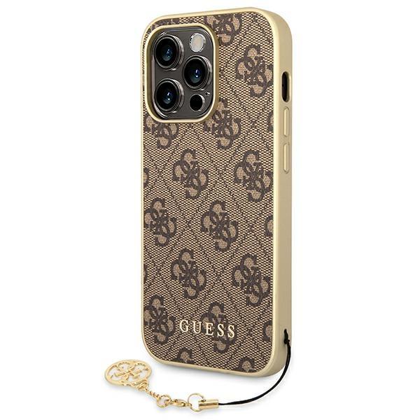 Guess Guhcp14Lgf4Gbr Iphone 14 Pro6,1 Brązowy/Brown Hardcase 4G Charms Collection