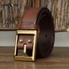 Belt Men's Retro Matte Top-Grain Leather Pin Buckle Genuine Leather Fashion All-Match Casual Jeans Belt Young People
