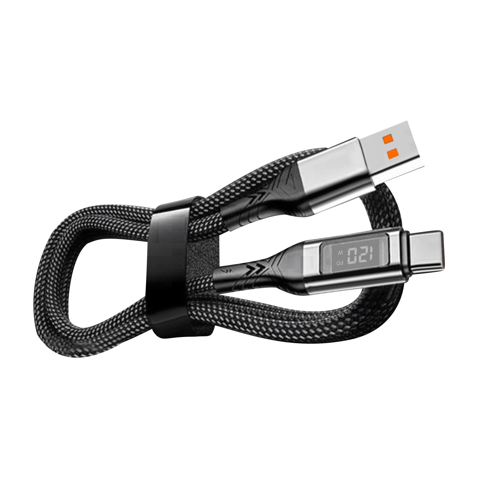 

120W USB Type C Data Cord Ultra Fast Charging Cable Digital Display Cable For Macbook Pro Xiaomi 14 Oneplus Samsung 1m