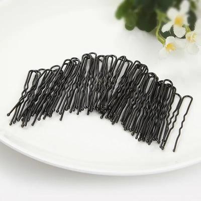 40 teile/los 6 cm Schwarz Überzogene Dünne U Form Haar Bobby Pin Schwarz Metall Clips Haarspange Neue ankunft