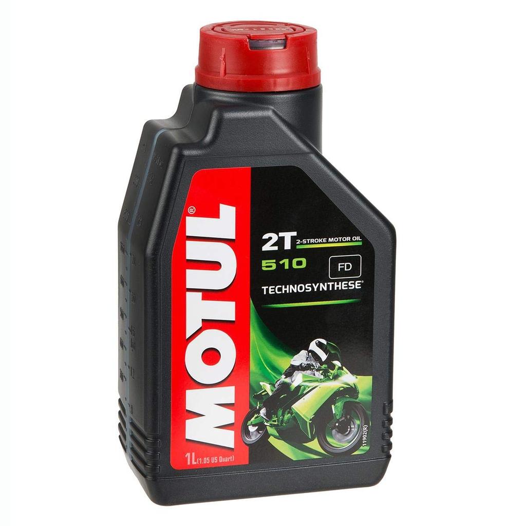 Motul 510 2T 2-Stroke Motorcycle Engine Oil (Mixed/Separated), Synthetic, Genuine, 1L