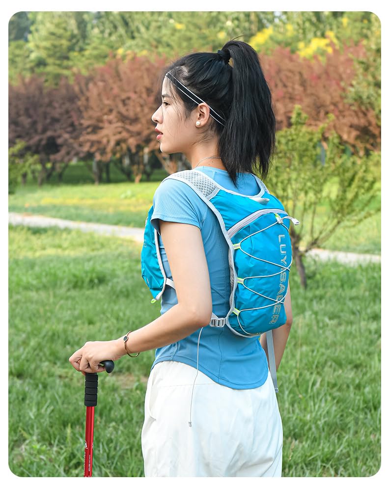 Clapoyis Running Trail Backpack Vest, Small, Non-Shaking, Running, Hydration, Walking, (Cyan, S)