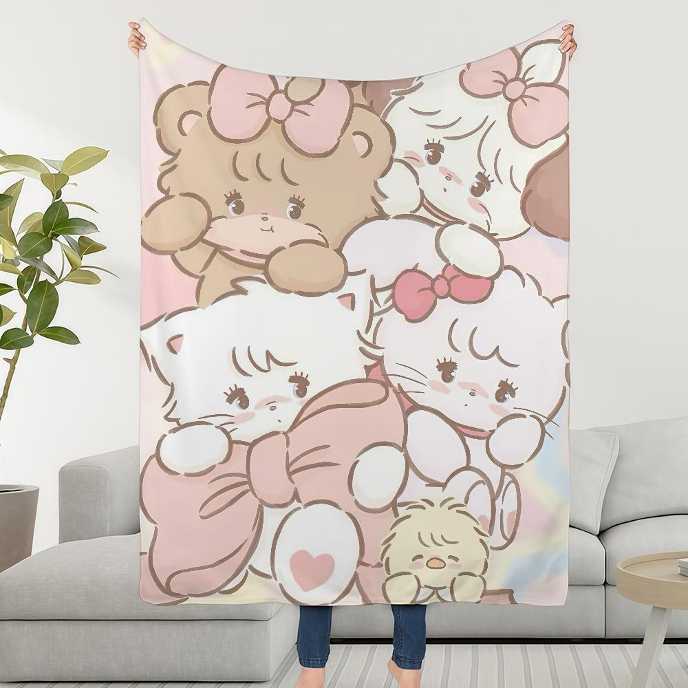 Blanket Throw Cat Super Cosy Plush Living Room Carton Sofa Couch Kawai Childish M-MikkoS-ES Birthday Gifts