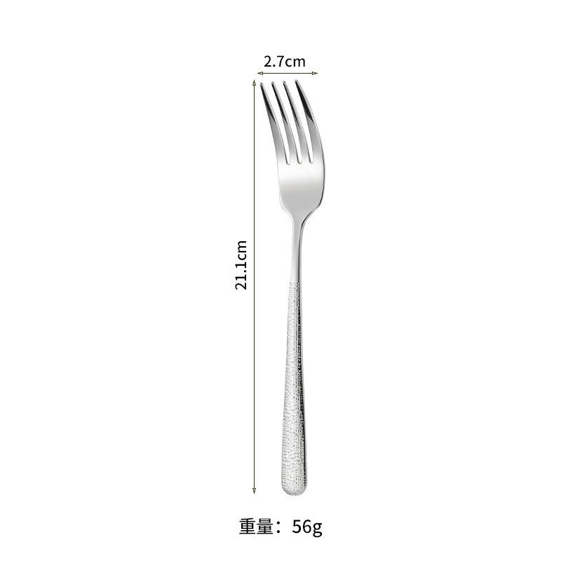 304 stainless steel elegant hammer handle western tableware steak fork dessert spoon afternoon tea restaurant steak knife set