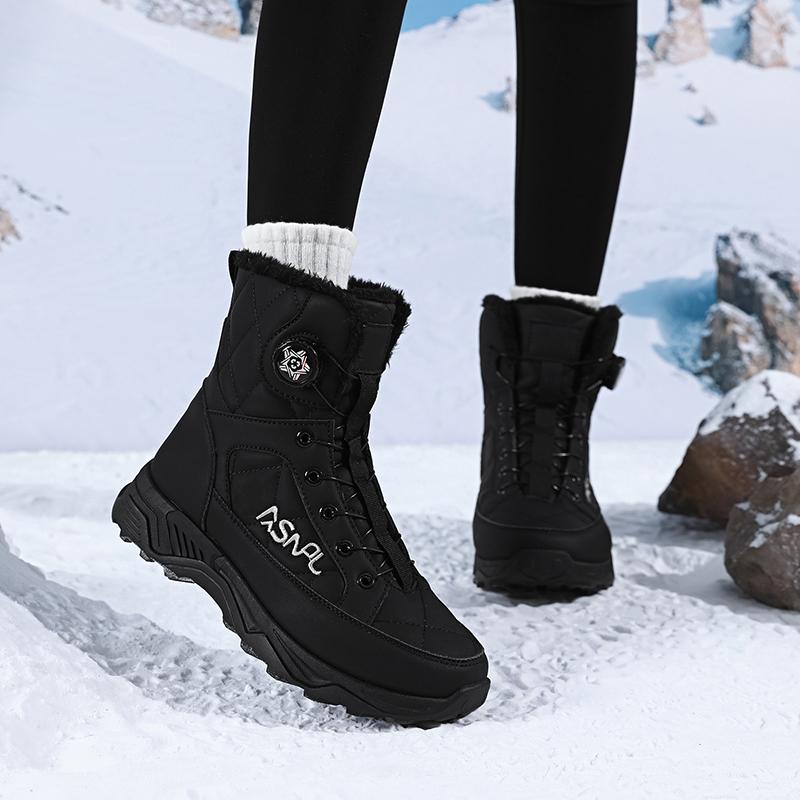 TUINANLE Hochwertige Herren-Schneestiefel Warme Plüsch-Winterschuhe Outdoor-Schneestiefel Damen Rutschfeste Plateau-Schuhe