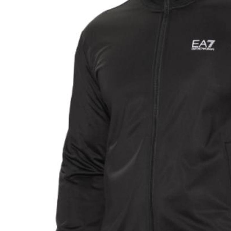 Emporio Armani EA7 Solid Letter Print Fitted Casual Sports Suit Men suit Black 8NPV65-PJHCZ-1200