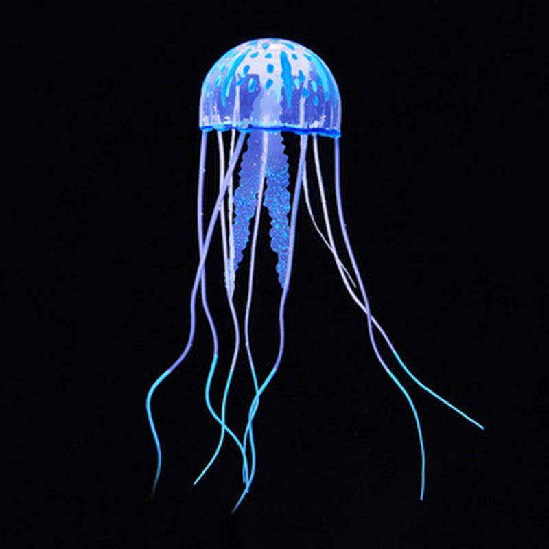 Glowing Silicone Fake Jellyfish Artificial Ornaments For Aquarium Fish Tank Landscaping Decoration