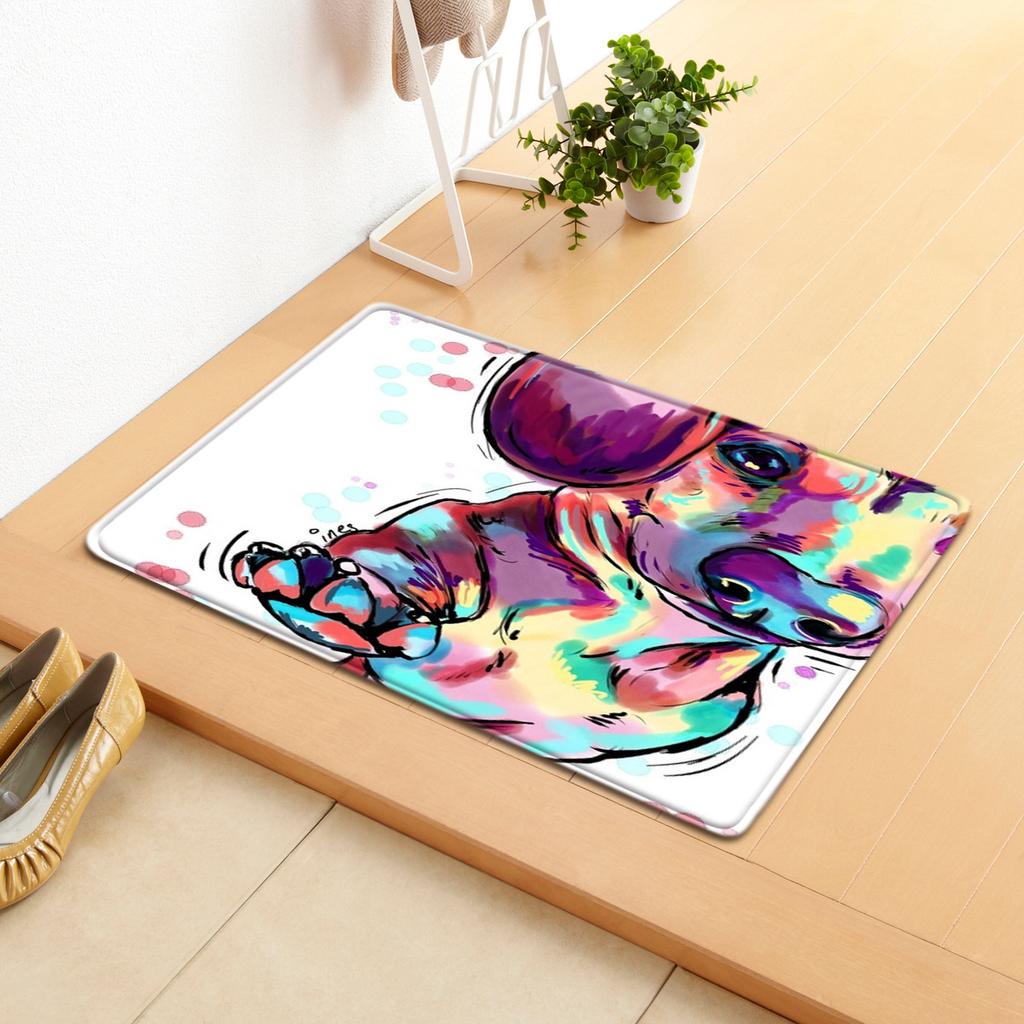 Dog Pattern Non-Slip Carpet Office Chair Floor Mat Door Mat Foot Mat