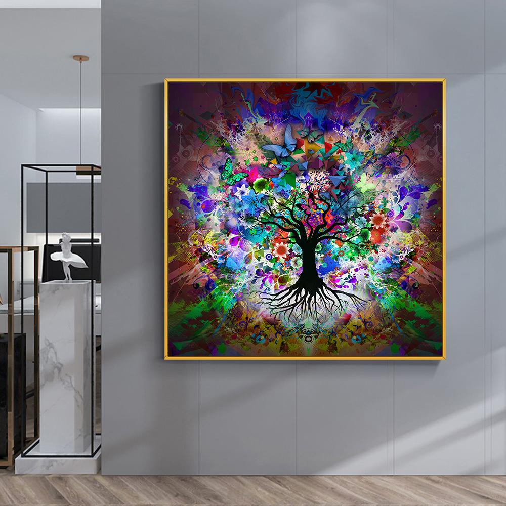 Tree of Life by Gustav Klimt Scandinavian Landscape Wall Art Canvas Poster and Prints Abstract Art Picture for Living Room Decor