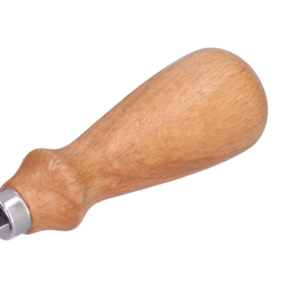 3pcs Wooden Handle Edge Skiving Tool Three Sizes (4mm/6mm/8mm) Leathercraft Trimmer  DIY Leatherwork