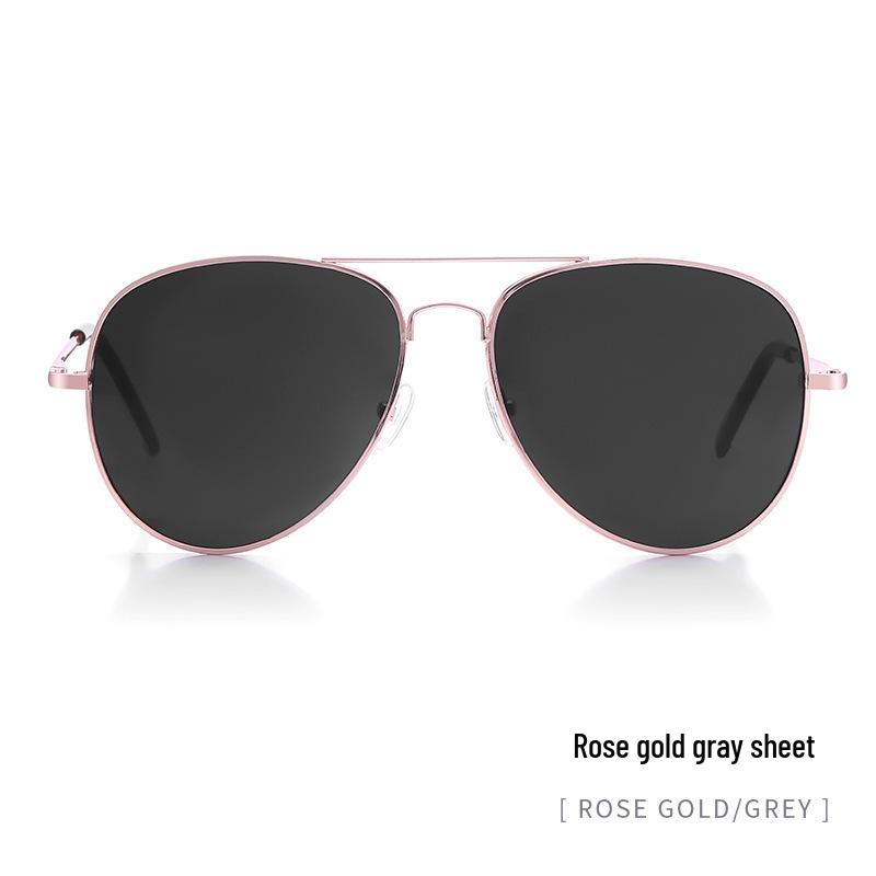 In-Stock Unisex Pilot 3026 Metal Aviator Sunglasses with Aluminum Frame and Spring Legs
