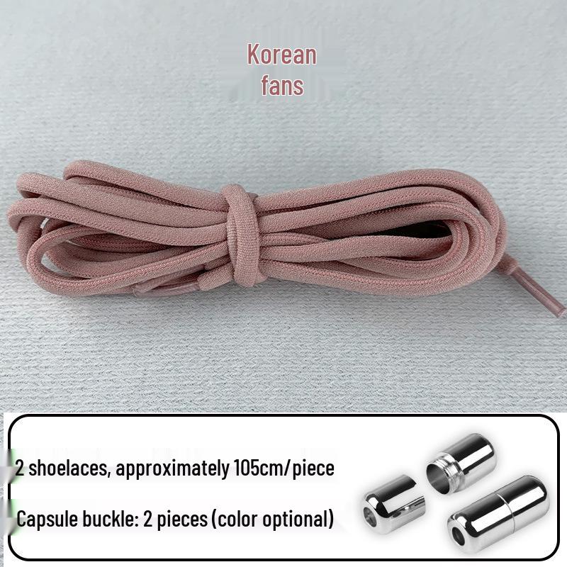 No-Tie Black and White Elastic Shoelaces with Metal Buckle for Adults and Kids