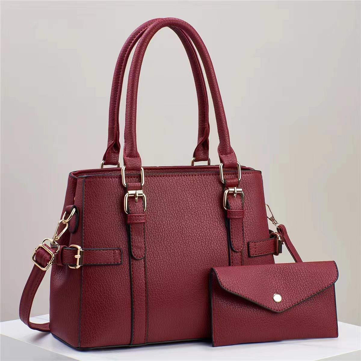 Fashionable Ladies Handbag Soft PU Leather Zipper Closure Shoulder Bag Womens Commuting Shopping Crossbody Bag Bolsas De Mujer 29x12x21cm