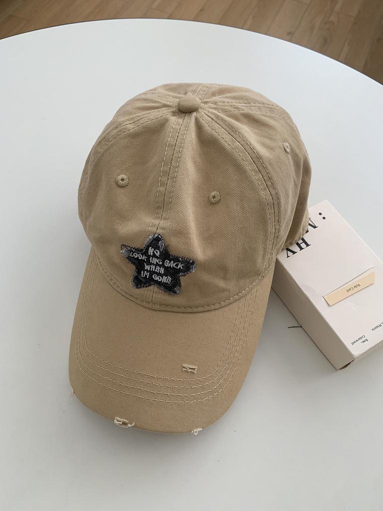 Fashionable Cap Duckbill With Embroidered Star Comfortable And Sun Protective