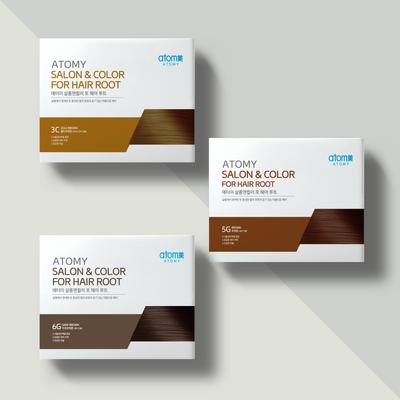 Salon & Farbe für Haarwurzeln, 4 Portionen (1./2. 50 ml)