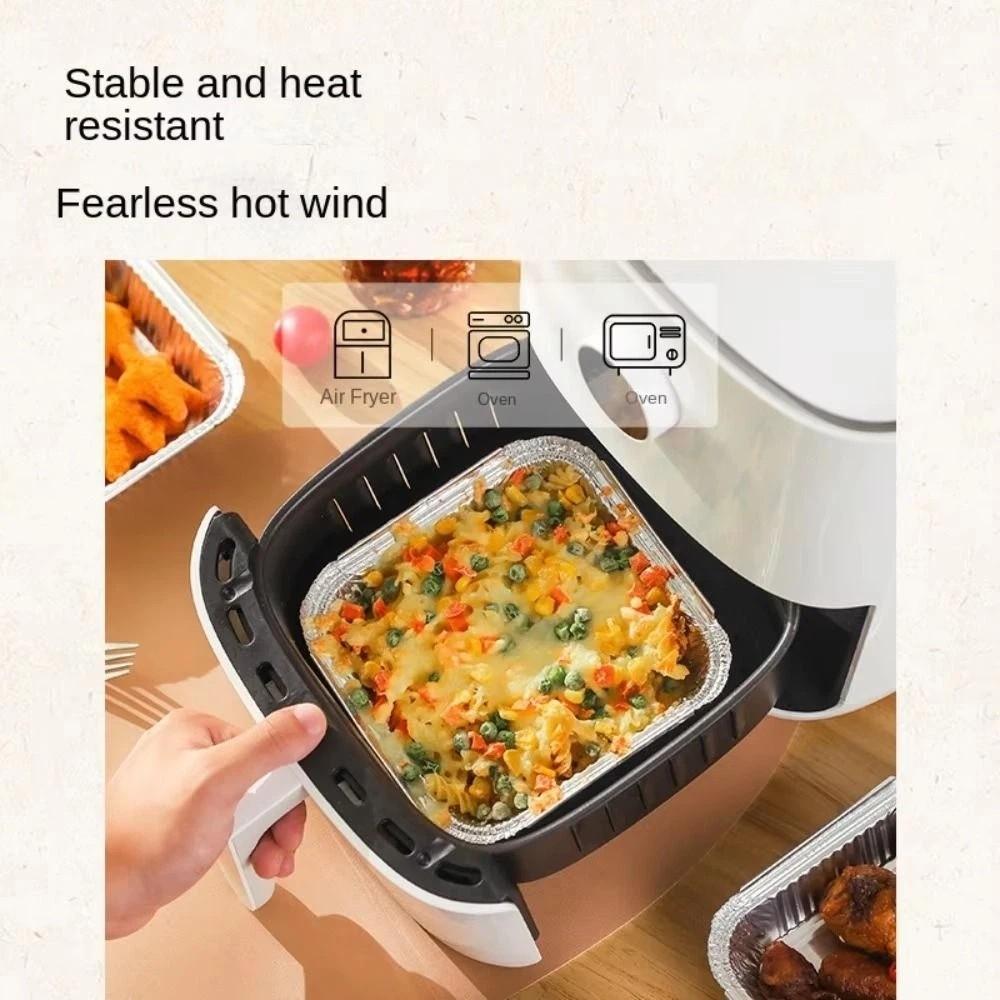 30 Stück Quadratische Aluminiumfolien-Backschalen Antihaftbeschichtet Einweg-Alufolien-Schalen BBQ Kochen