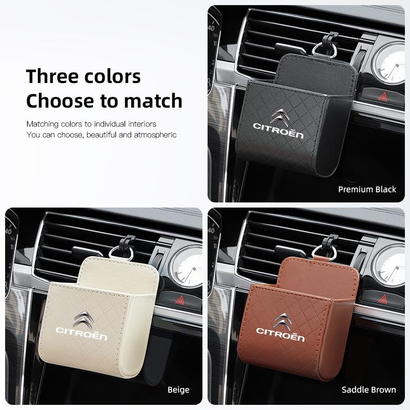 Car Air Outlet Storage Box Mobile Phone Key Organizer For Citroen C5X e-C4 X e-C3 C4 C3 C5 Berlingo C-Elysee C-Crosser C1 C6 C2