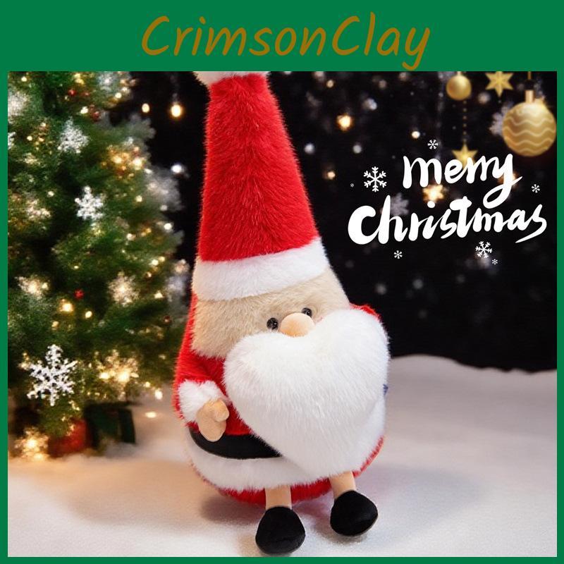 Christmas Santa Plush Doll With Soft Short Pile For Holiday Decorations And Gifts