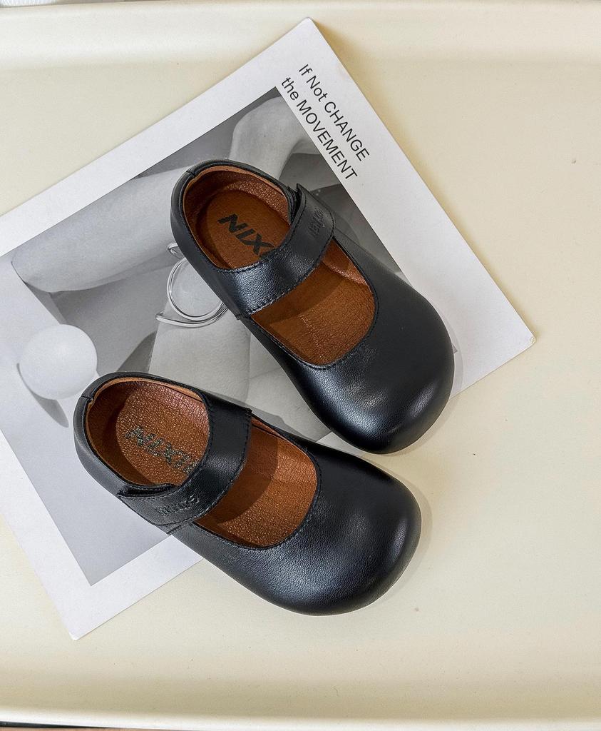 Frühling 2026 Koreanischer Stil Leder Prinzessin Ballerinas für Mädchen - Weich, Rutschfest, Flaches Design