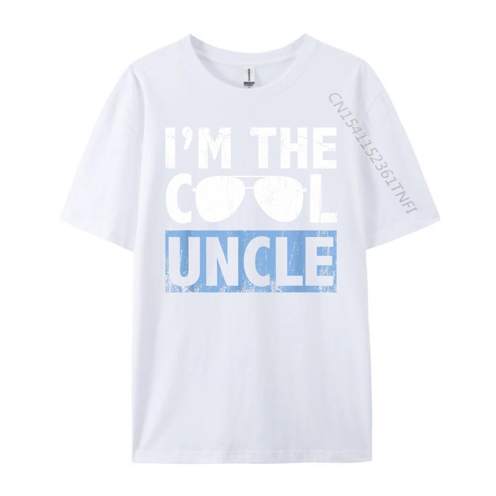 Im The Cool Uncle Shirt Gifts White T Shirt Men Streetwear