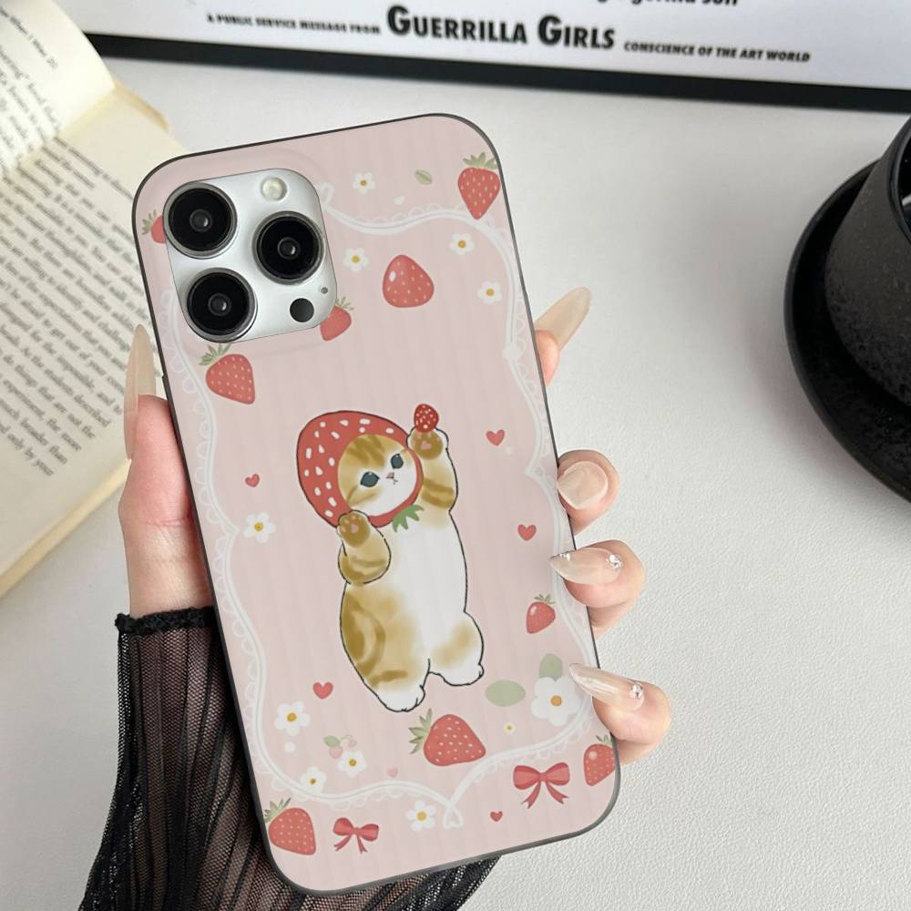 

Cat M-Mofusand For IPhone 17 16 15 11 12 13 14 Pro Max Plus Pro Corrugated Translucent Back Phone Cover iPhone 15