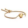 Korean Zodiac Constellations Gold Bracelet with Diamonds - Adjustable Titanium Steel Jewelry for Girls