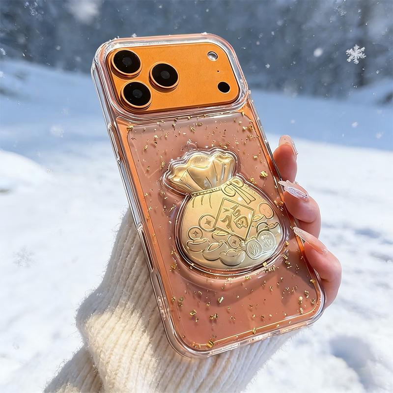 Чехол-счастливый мешок с золотой фольгой для iPhone 17 Pro Max iPhone 17 Pro Max