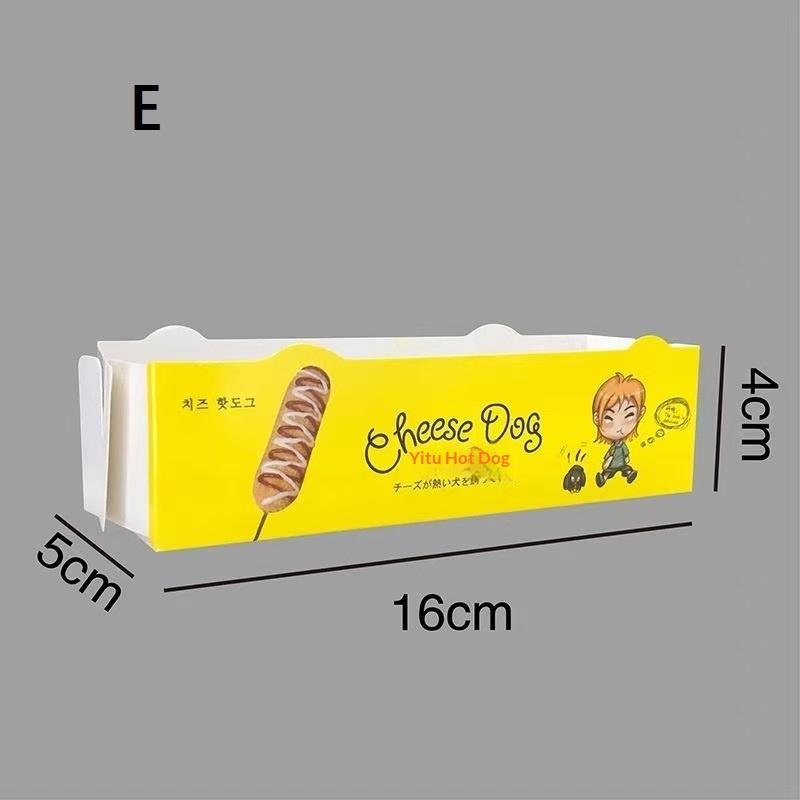 100Pcs Hot Dog Packaging Box Paper Disposable Party Tableware Food Serving Tray For Caterers Catering Boxes