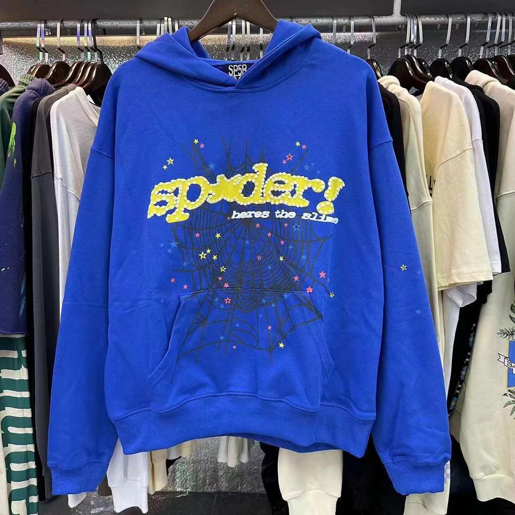 Maglione con stampa ragnatela, con cappuccio, pullover, casual, largo, nuovo
