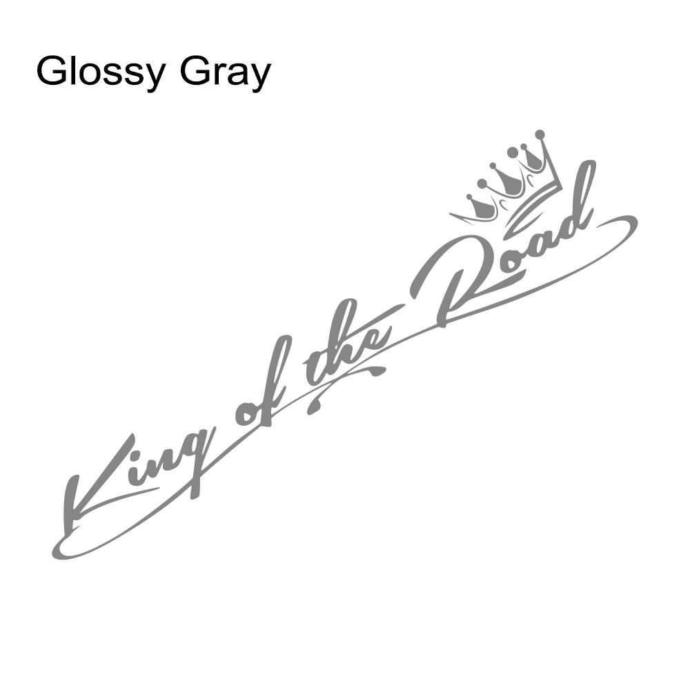 King of the Road Slogan Car Sticker Car Front Rear Windshield Self-Adhesive Vinyl Decal Waterproof Auto Decoration Accessories