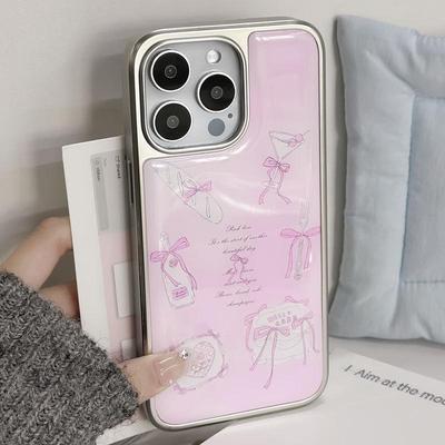 iPhone 16 Electroplated Silver Edge Case, Compatible with iPhone 14 Pro Max, 15 Pro, 13, Huawei P70.