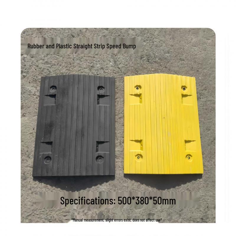 Rubber Speed Bump: Door, Road, Groove, Ramp Mat - Parking Wheel Stopper with Shock Absorption.