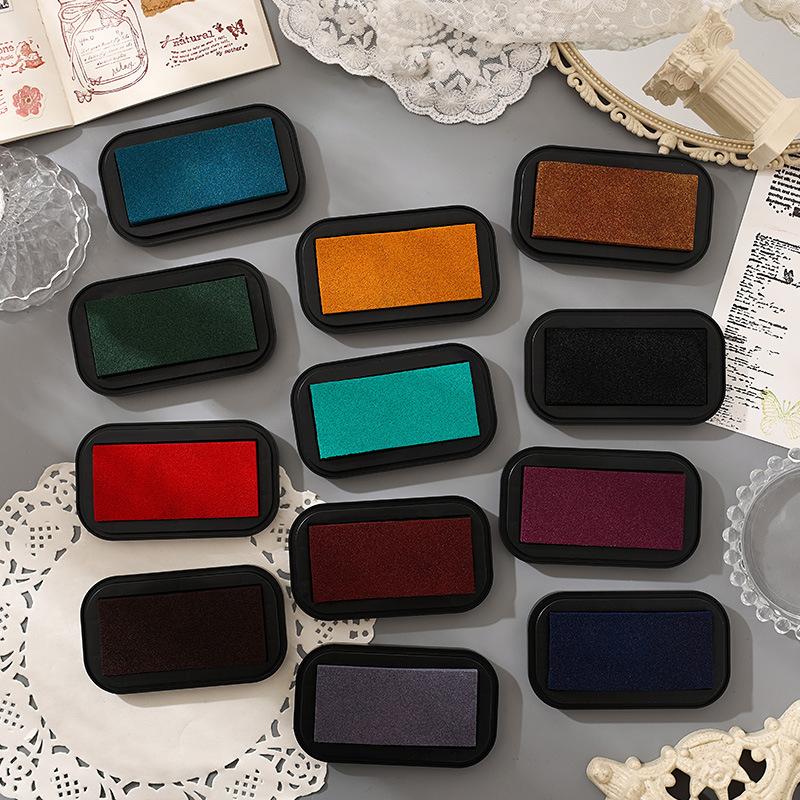Color Retro Print Pad Water-based High Density for Inspiration Handbooks Greeting Cards Diaries Decorative Ink Pad